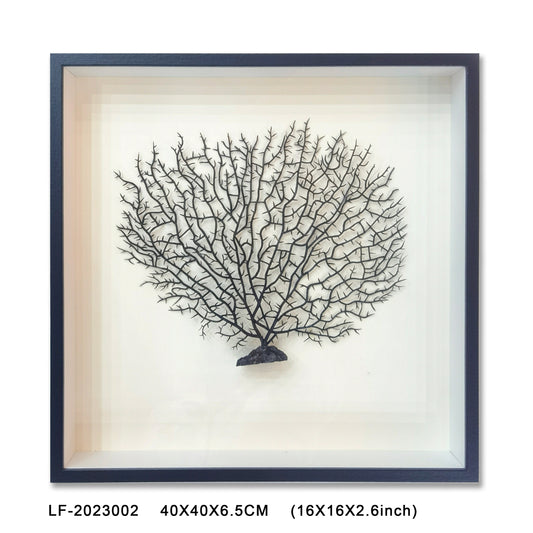 Black Sea Tree & Store Shadow Box With Black PS Frame