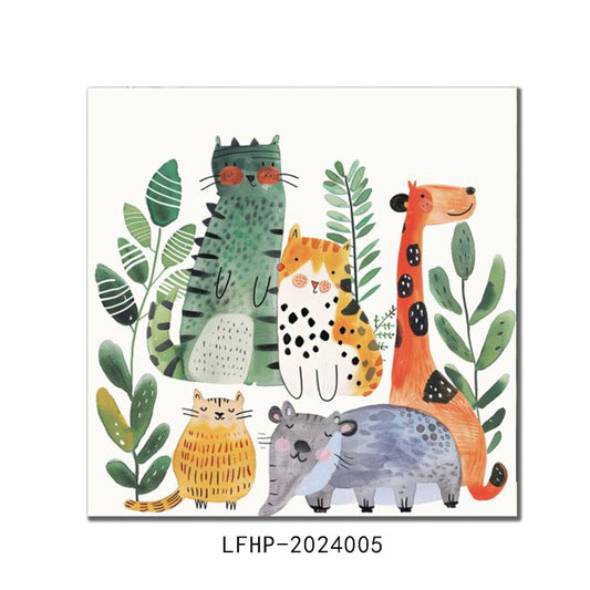 Animal Park Children's Room Decoration Living Room Wall Art Canvas Printing Art