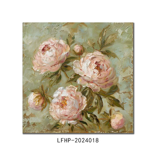 Rose Oil Painting With Pastoral Style Wall Art