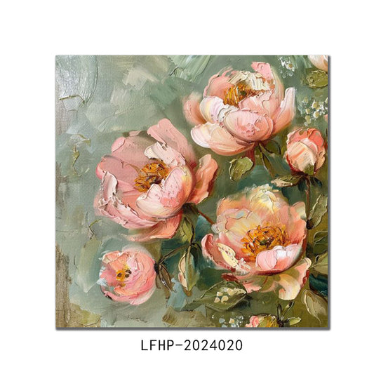 Flower Oil Painting With Pastoral Style Wall Art